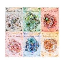 120pcs Floral Stickers for Journaling Scrapbooking,Transparent PET Layered ...