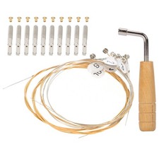 1 Set Assorted Color Durable Lyre Strings with Metal Tuning Wrench