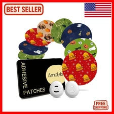 Dexcom G7 & Stelo Waterproof Adhesive Patches - 20-Pack Holiday Designs for U...