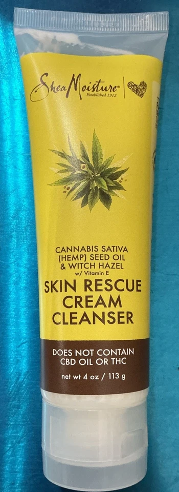 Crema limpiadora de rescate de piel hidratante de karité 3* aceite de semilla de cáñamo y hamamelis 4 oz Foto 3 de 4