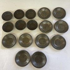16 teglie da forno vintage singole per torte crostata panino diametro 8 cm e 6,5 cm anni '30