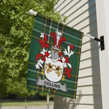 Collins Coat Of Arms Irish National Garden Flag