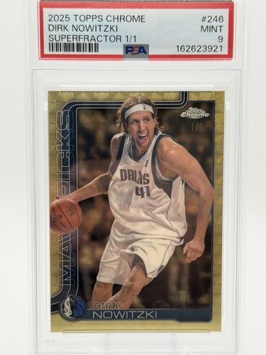 Topps Chrome Dirk Nowitzki Mavericks Superfractor 1/1 #246 PSA 9