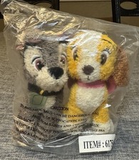 Lady The Tramp Mini Plush Disney 5 Still Together NEW - Factory Sealed Pkg