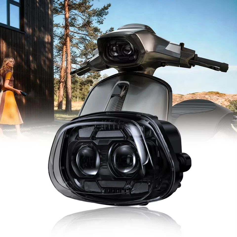 Faro LED E24 con DRL para Vespa Sprint 150 125 50 2016-2025 Elettrica 2023-25 Foto 3 de 4