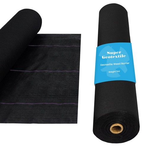 Professional 5oz Geotextile Weed Barrier Fabric - Heavy Duty Landscape Fabric... - Picture 7 of 8