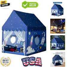 Large Kids Play Tent - Rocket Ship Indoor Playhouse for Toddlers, Easy Assembly