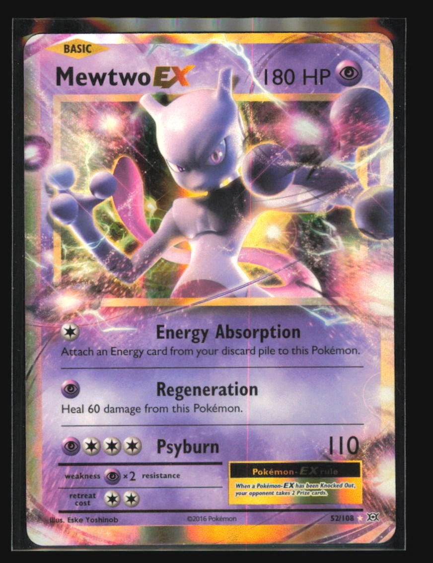 Mewtwo Pokémon TCG Evolutions Ultra Rare Individual Collectible