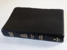 The New Open Bible KJV Study Edition Black Bonded Leather 1990 USA Nelson 1675