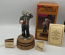 Vintage Emmett Kelly Jr Music Box Clown Figurine Weary Willie Collectible Statue