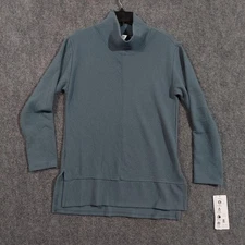 RBX Pullover Sweater Womens Medium Blue Lightweight Cowl Neck Long Sleeve Top