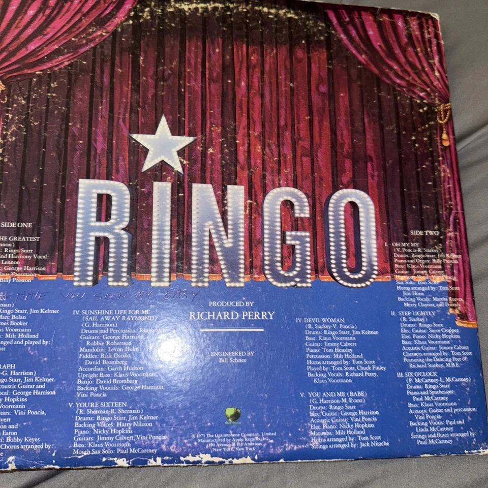 RINGO STARR Debut LP Apple 1973 w/Booklet Winchester Press Gatefold - Image 3 of 4