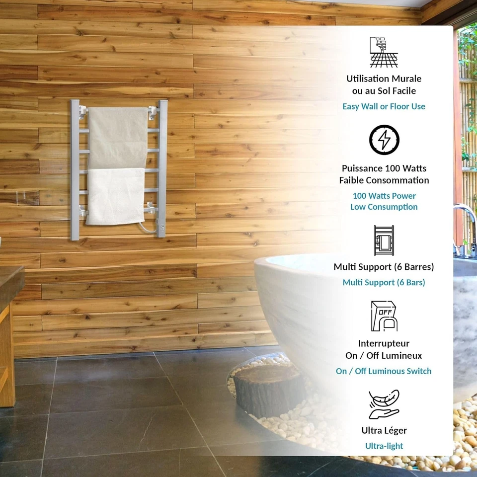 Prem-i-air FISHTEC Riscaldamento Portasciugamani Elettrico Murale per Bagno...  - Immagine 3 di 4