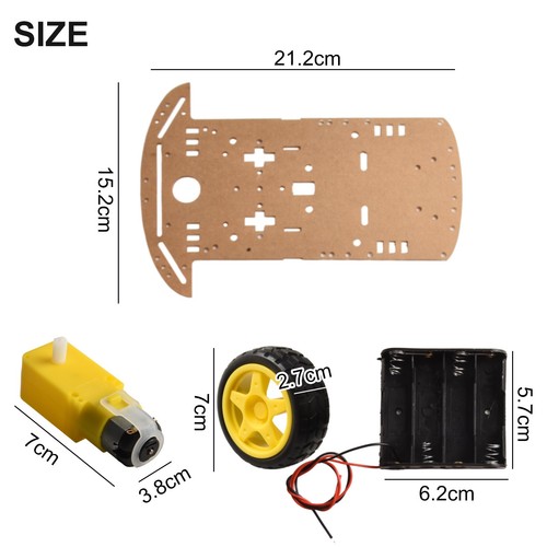 Innovative 2WD Smart Car Chassis Kit Compatible with For Arduino Systems - Afbeelding 3 van 18