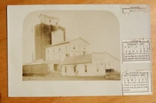 Alva Roller Mills, Alva OK real photo rppc with affixed 1907 calendars as shown