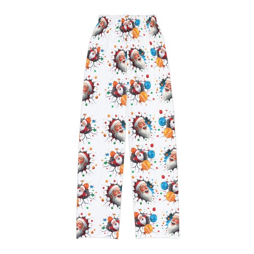 Kid’s Christmas Pajama Pants - Santa Claus Design, Holiday Pajamas for Boys - Picture 5 of 26