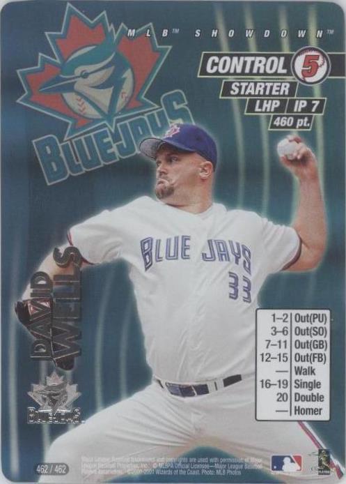 2001 MLB Showdown - David Wells #462 - 1 of 1