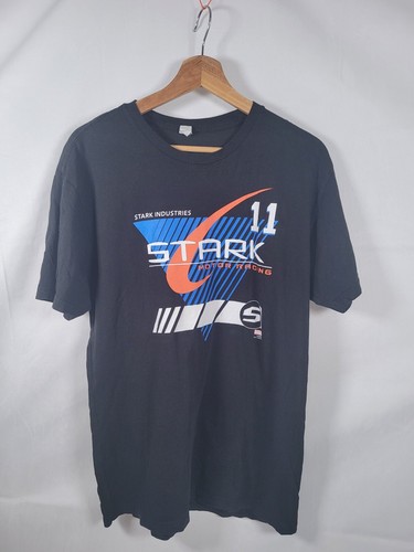 T-shirt Iron Man Marvel Stark Motor Racing - Taille L Noir - Neuf Avec étiquettes Gildan