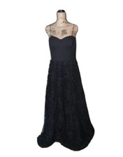 Aidan Mattox Womens Black Embellished Prom Formal Dress Gown 12