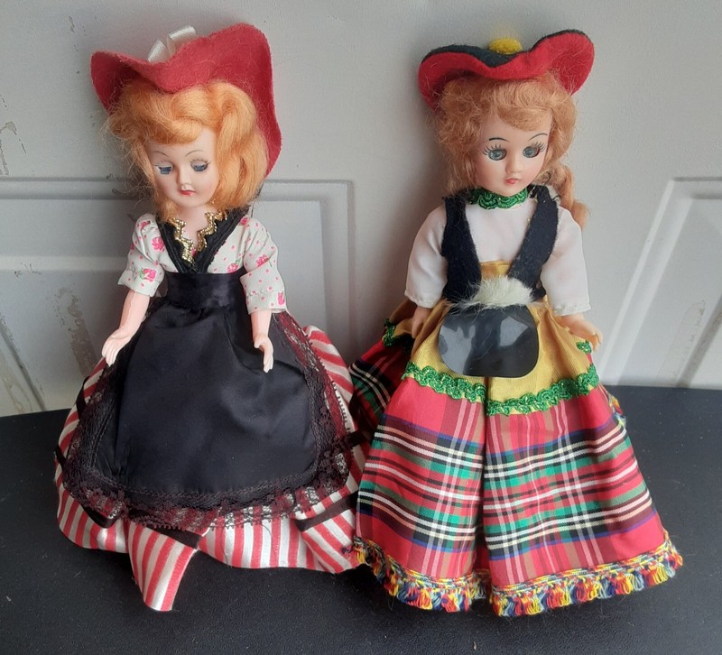  Arco 8 inch Dolls Of The World Sleep Eyes 1960s or 70s Vintage Plastic
