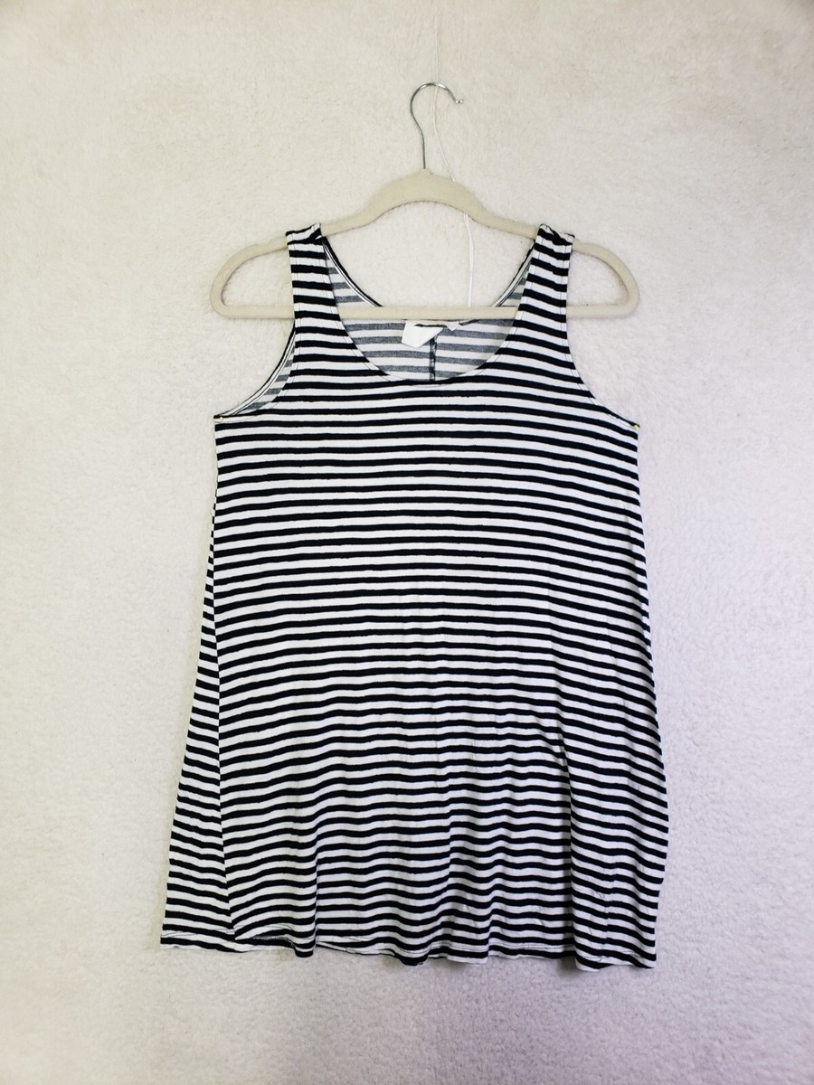 h&m black and white striped dress Women's Black/white striped Long Knit Dress