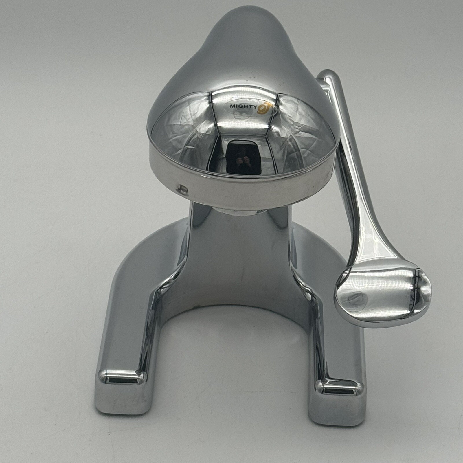 Vintage Hand Press Metal/Chrome Citrus Juicer-Nice-Used Condition