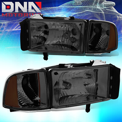 FOR 94-02 RAM PICK-UP TRUCK SMOKE/AMBER SIDE TURN CORNER HEADLAMP HEAD LIGHT