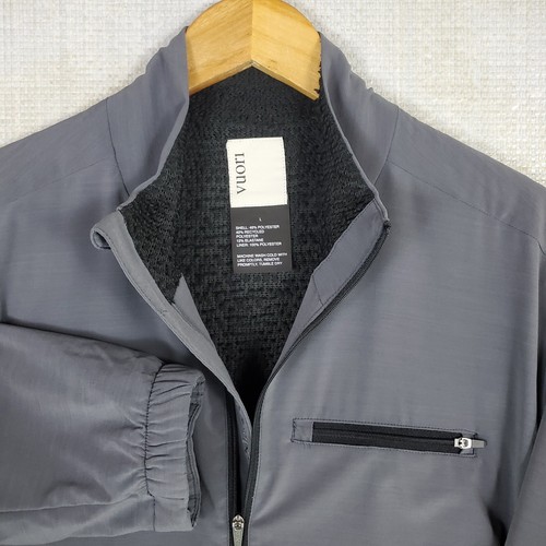 VUORI Size Large Mens Full Zip Polartec Alpha Lined Palomar Jacket Gray Stretch - Picture 4 of 17