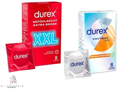   16 durex Kondome XXL 60mm Gefühlsecht & Hautnah 2x8er Condome