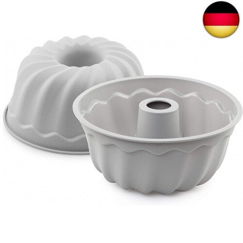 antihaft Backform aus Silikon – Napfkuchenform Kuchenform Grau Ø 24cm