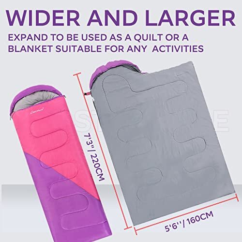 Sleeping Bag for Adults and Kids - Lightweight Camping