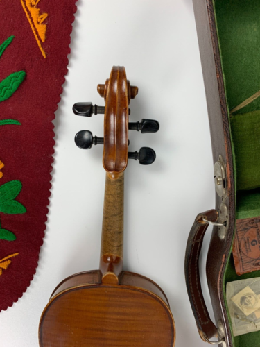 Alte Meister Geige Violine Klebezettel David Hopf 1865 komplett mit Geigenkasten - Bild 10 von 19