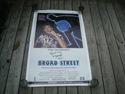 Paul McCartney give my regards to Broad Street US theater poster