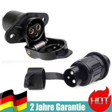 Steckdose 3 polig+Stecker 3 polig 12/24V Wasserdicht PKW LKW KFZ Traktor Stecker