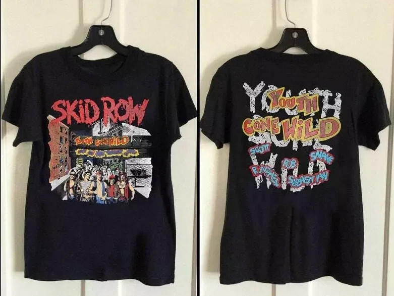 FILA T shirt vintage 1989 Skid Row Youth Gone Wild taglia S 5XL