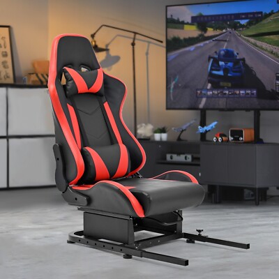 Marada Rear Seat Stand With Racing Red Seat Add-On Racing Wheel Cockpit Stand