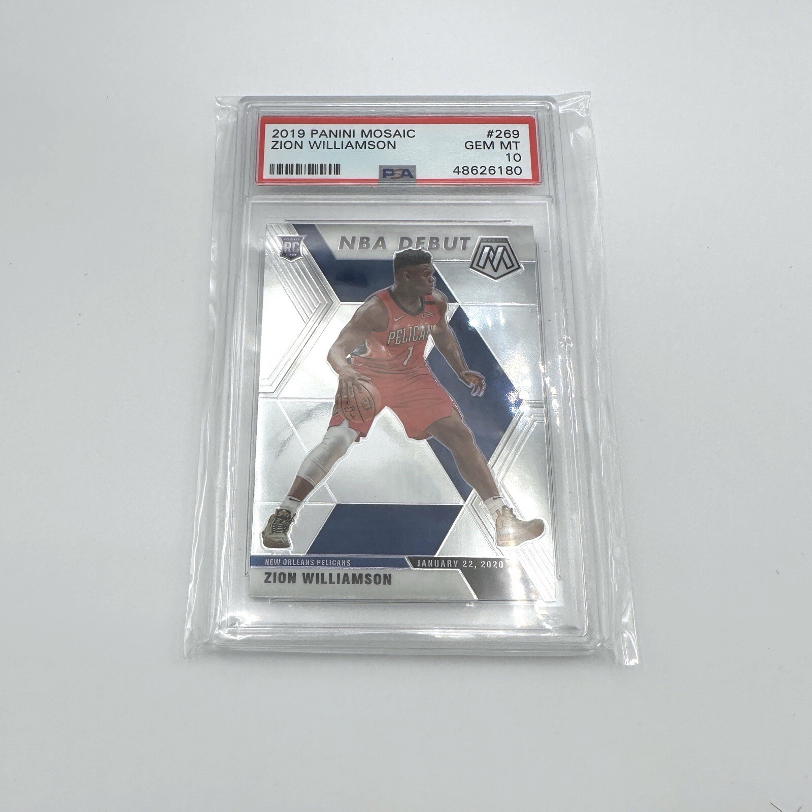 2019 Panini Mosaic Zion Williamson NBA Debut Rookie PSA 10 Gem Mint