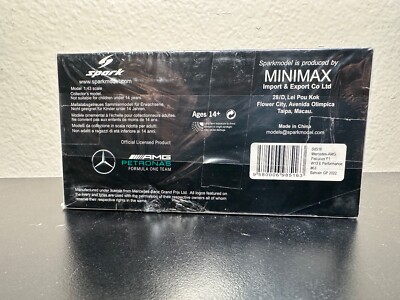 Spark 1/43 Scale S8516 - Mercedes-AMG W13 Bahrain 2022 F1 #63