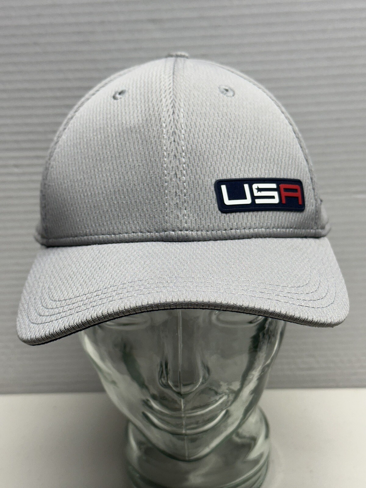 New Era Golf Cap 2020 Ryder Cup USA Cap Hat Gray  ~ Used