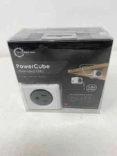 Power Cube Extended 4 outlets 2 USB 5-inch cord Grey Wall