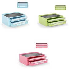 Workpro Greenbluepink 12.5 Mini Toolbox Small Metal Tool Chest Wdrawer Liner