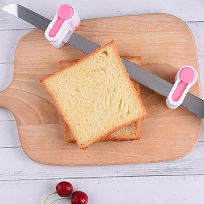 2 PCS / Set 5 Layers Cut Bread Knife Splitter Toast Slicer Food-Grade Plastic Ca