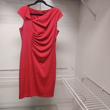 Elegant Chic Modern Sheath Dress Bodycon Career Office Cocktail Red Jersey S 12