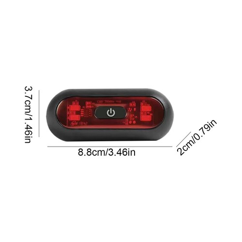 Bike Taillight USB Rechargeable Bike Helmet Light Motorcycle Helmet Brake Light - Picture 11 of 11