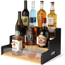 3-Step Countertop Liquor Bottle Display Shelf Coffee Bar Station Spice Rack