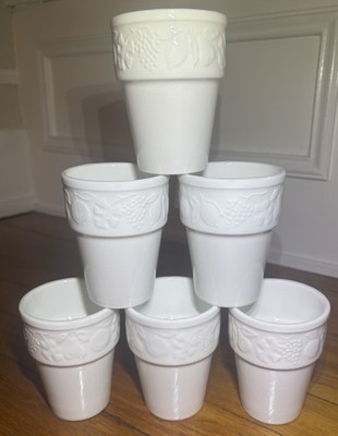 6 Quadrifoglio Franco Giorgi Italy Fruit White Juice Glasses Ice Cream Dishes?