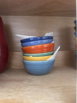 Vintage Bauer Soup or Fruit Bowls (6) Y,G,B,ltB,O,DfB