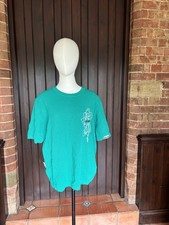 BN JACK1T Oversized Ladies Tee Jade Green With White Detail Size L