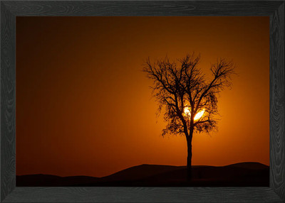 Gerahmtes Wandbild Sonnenfinsternis Poster Leinwanddruck Bild