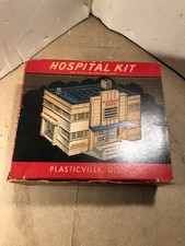 plasticville o scale building Hospital Kit, 1950's complete w/original box